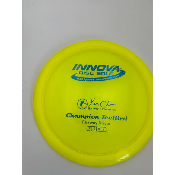 Innova Disc Golf Champion TeeBird Plastic Fairway Driver Disc Yellow - Picture 1 of 2